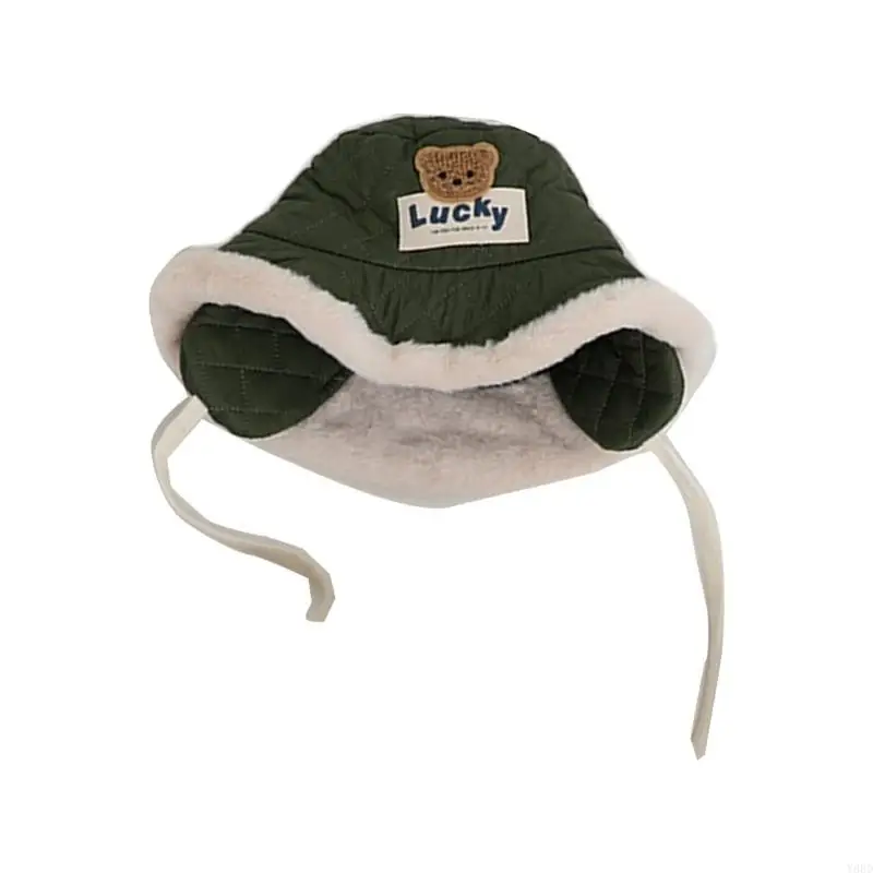 

Y88D Outdoor Activities Bear Pattern Fisherman Hat for Children Perfect for Outdoor Activities like Walks Picnics Skiing