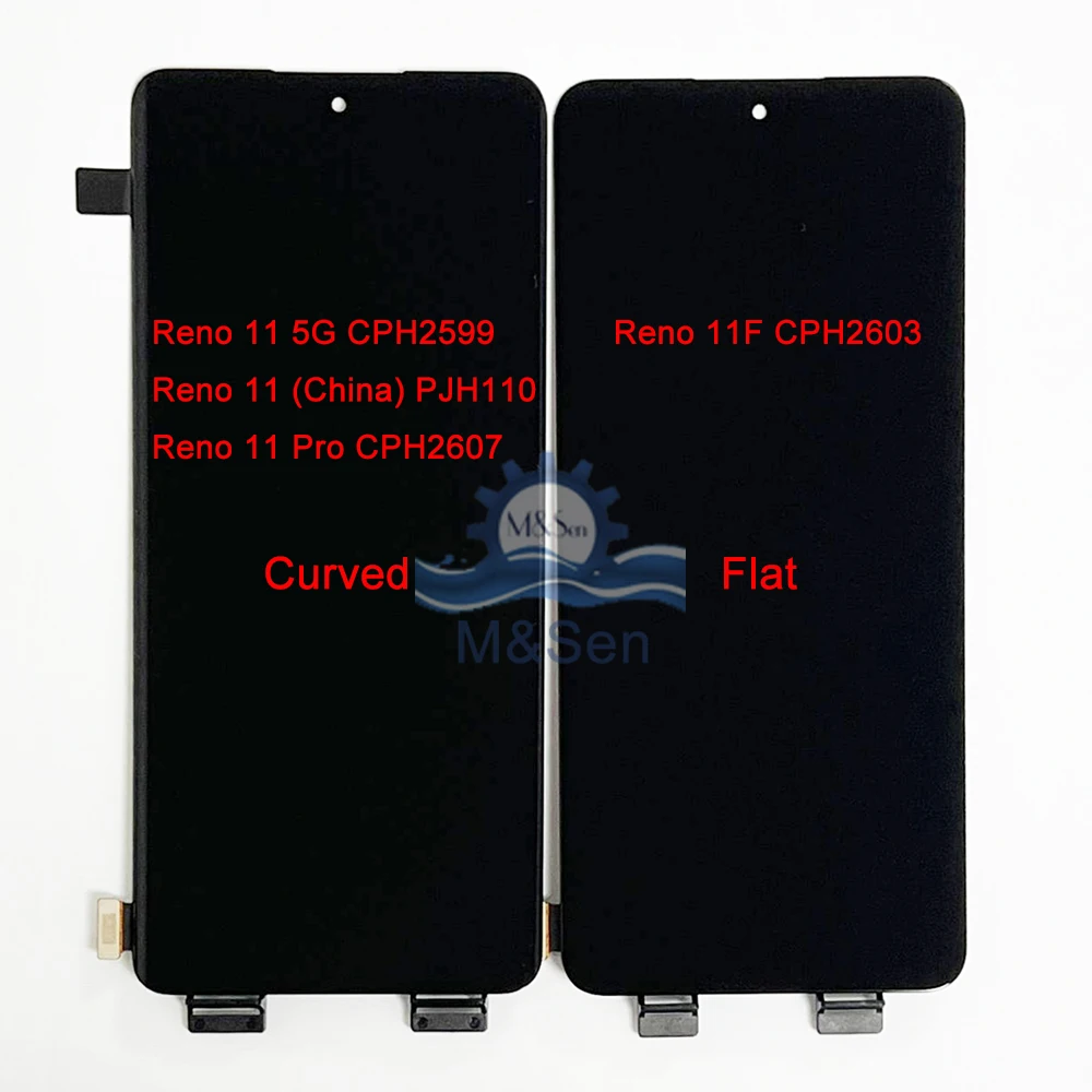 Original AMOLED For Oppo Reno11 CPH2599 LCD Screen Reno 11F CPH2603 Display+Touch For Oppo Reno 11 (China) PJH110 /11Pro CPH2607