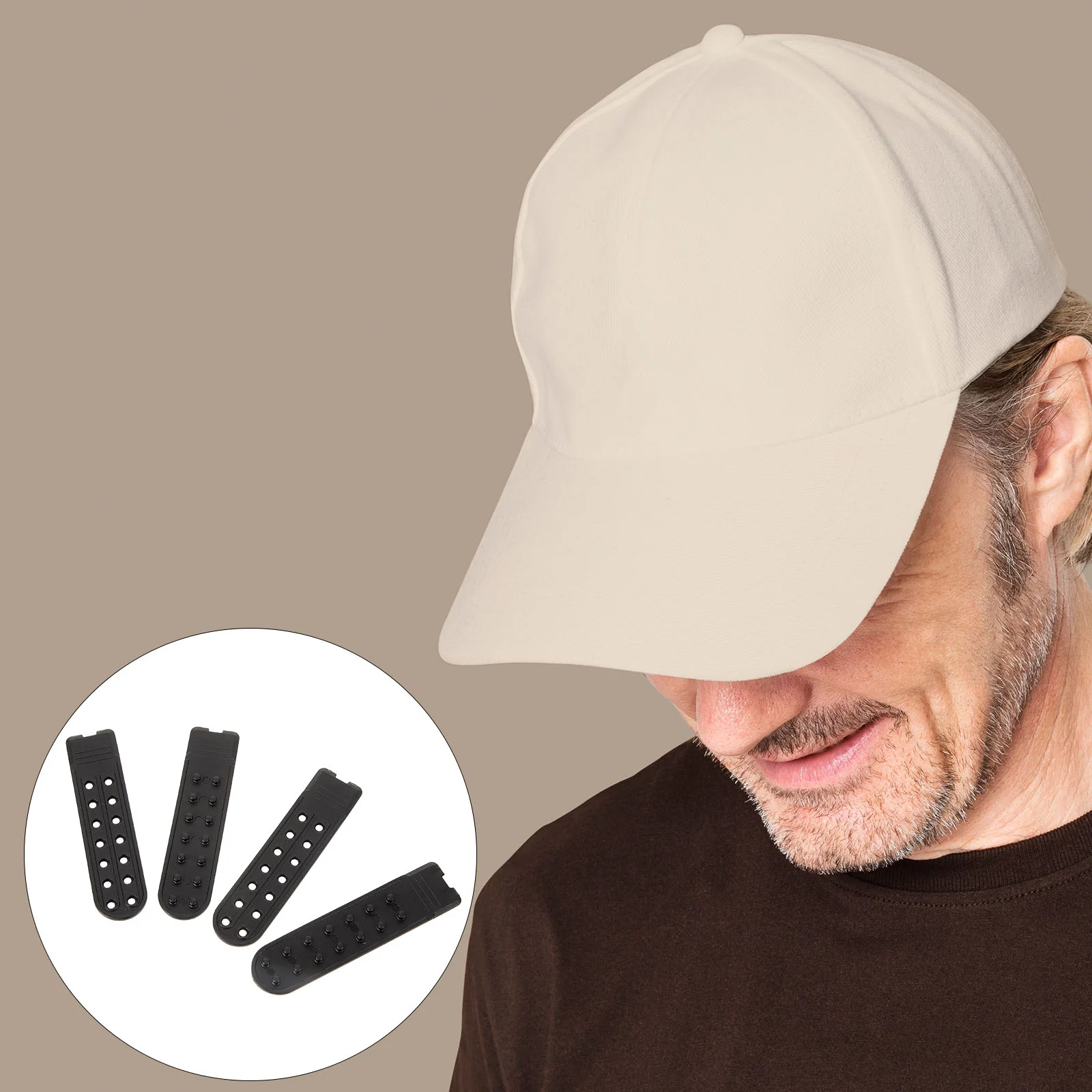 10 Pairs Plastic Hat Buckle Seven-hole Single-row Can Be Pushed and Opened to Close The Portable Baseball Cap