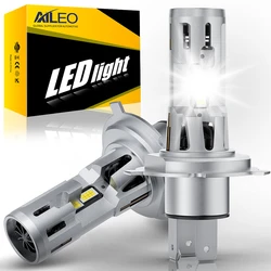 AILEO 2Pcs H4 Led Light Turbo Bulb 6000K 27000LM CSP Chip 500W High Low Beam Mini LED Car Headlight Plug&Play Socket Nonpolarit