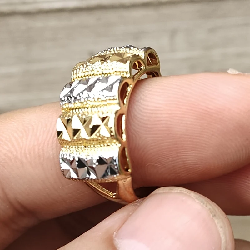 Saudi Arabia Wedding Gold Color Rings For Women Dubai Bride Gift Ethiopian  Africa Bangle Arab Wedding jewelry Bijoux Dubai Ring