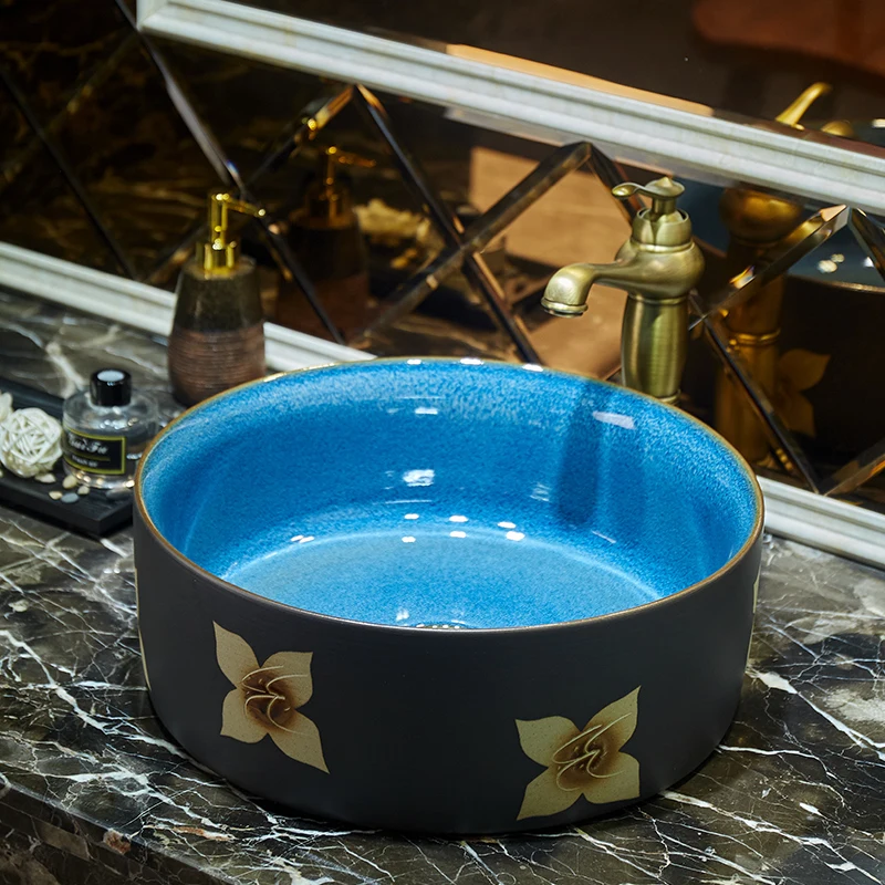 

Artistic sink & wash basin Countertop Oval Ceramic wash basin bathroom sink