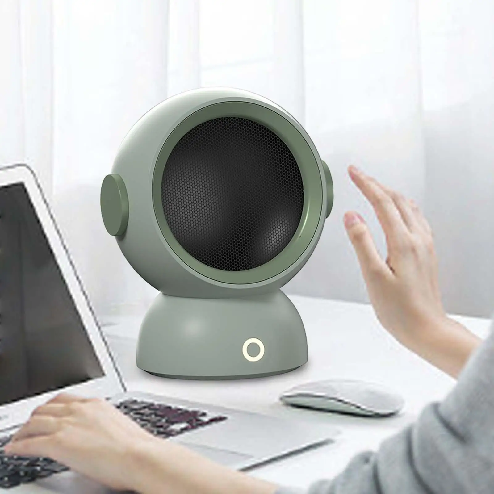 Indoor Small Electric Space Heater 1200W EU Power Plug for under Desk Sturdy