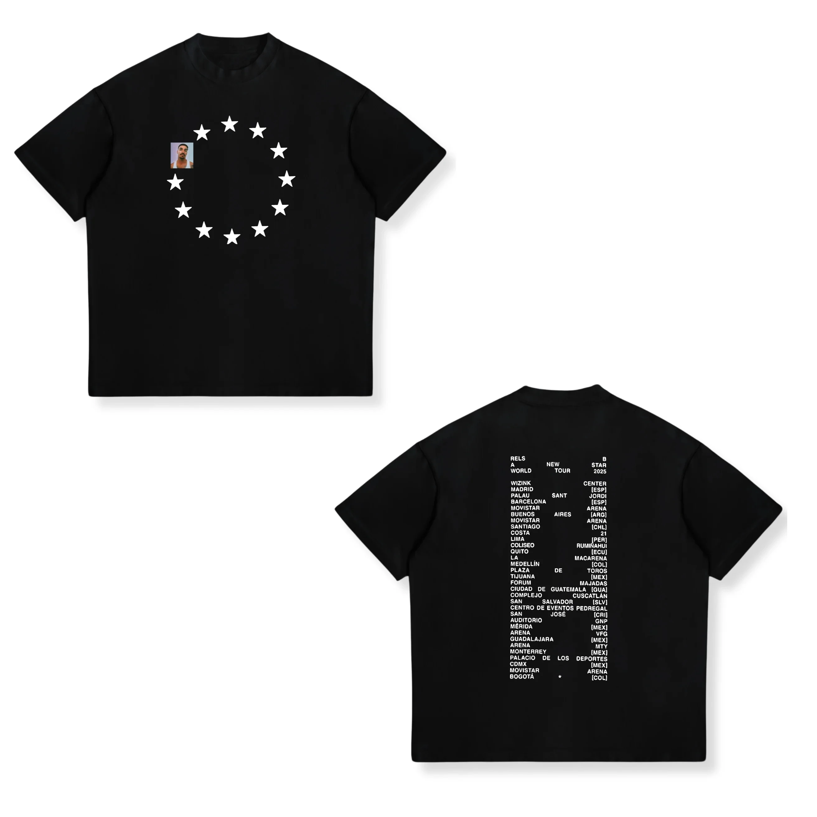 Camiseta con Estampado de Rapper Rels B Skinny Flakko, Camisetas de Moda Harajuku Hip Hop Pop para Hombre y Mujer, Camisetas Extra Grandes de Alta Calidad