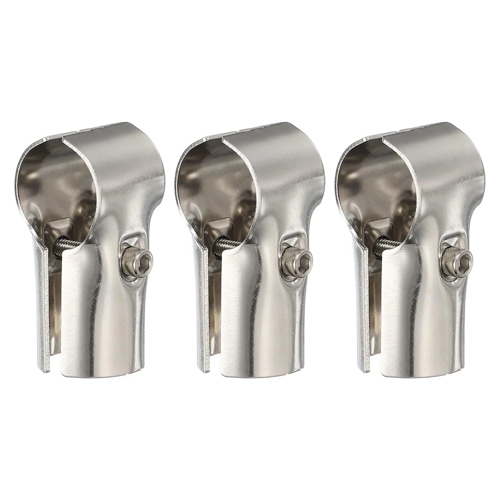 T-Type Pipe Clamp, Galvanized Steel End Clamp for Chain Link Fence End Rail, Fits 1-2.5cm OD Pipe, with Bolts & Nuts
