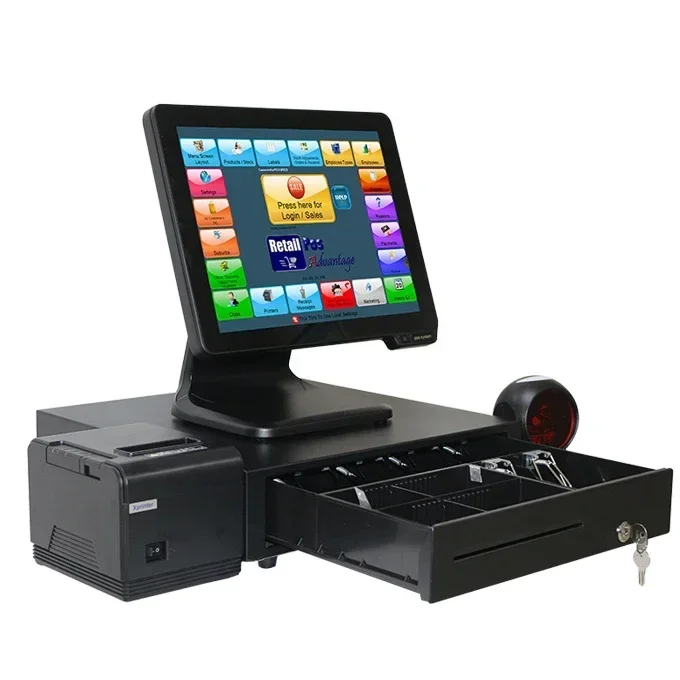 Fabricante de hardware POS de China Caja registradora con pantalla táctil opcional de Windows Android Linux