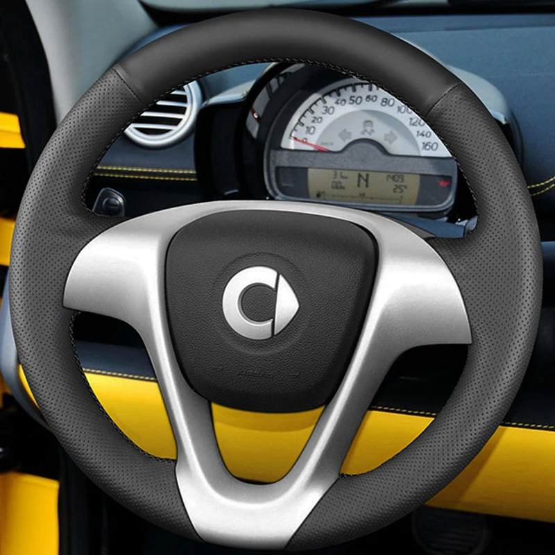 Car Steering Wheel Cover For Smart Fortwo 2009-2013 Smart Forjeremy 2013 Customized Car Accessory Original Steering Wheel Braid