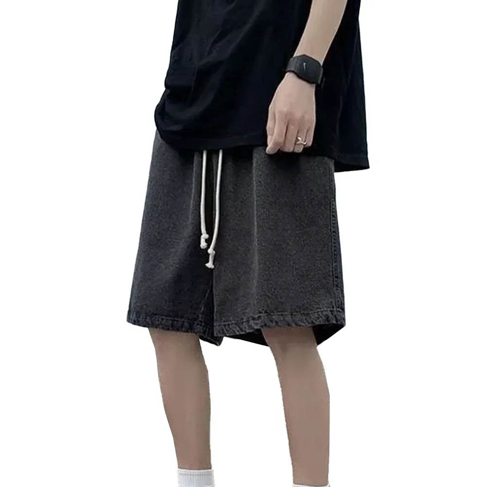 

Летние шорты в стиле ретро, мешковатые джинсовые шорты, повседневная летняя одежда, мужские повседневные уличные шорты 2XL, удобная посадка