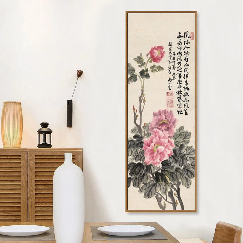 Chinese Style Traditional flower Canvas Scroll Painting Posters Prints Wall Art Pictures for Living BedRoom Home Décor