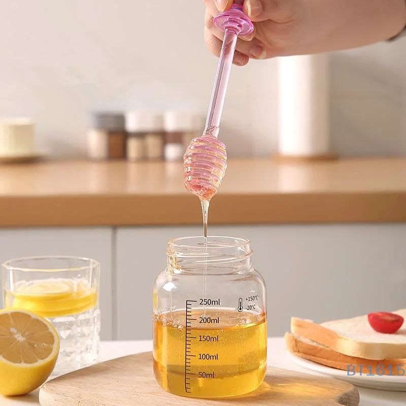 

Transparent Dessert Spoon Honey Stir Bar Honey Spoon Mixing Handle Jar Spoon Honey Spoon Coffee Tea Tableware Utensil