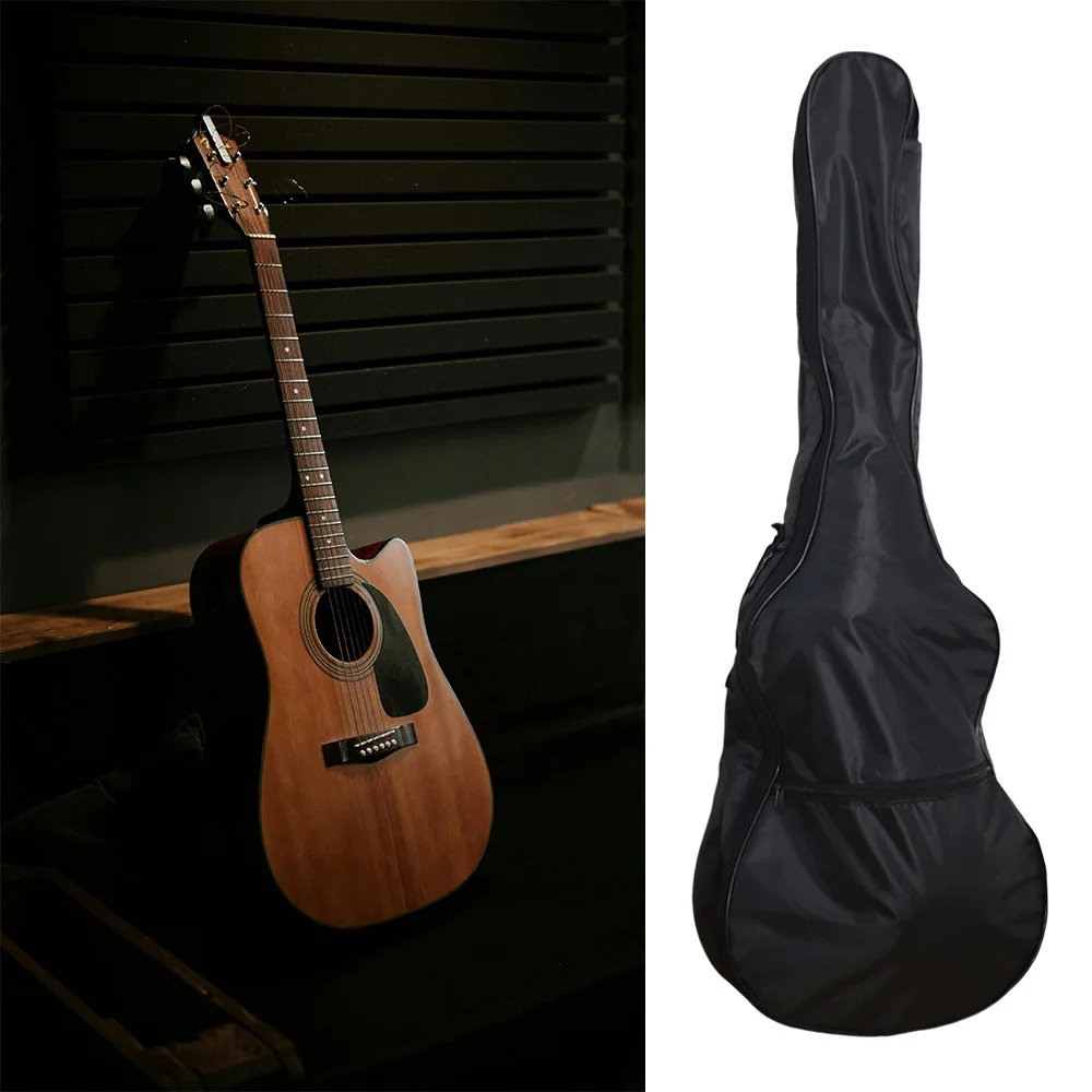 Shockproof Adjustable Strap Guitar Bag Oxford Cloth Waterproof Guitar Backpack Zipper Black Single Shoulder Bag Instrument Bags