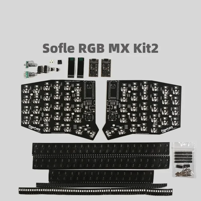 Imagem -05 - Sofle mx Split Teclado Escudo Personalizado Chips Proteção Sanduíche Case para Sofle Rgb Split Teclado Acessórios mx Switch Presente