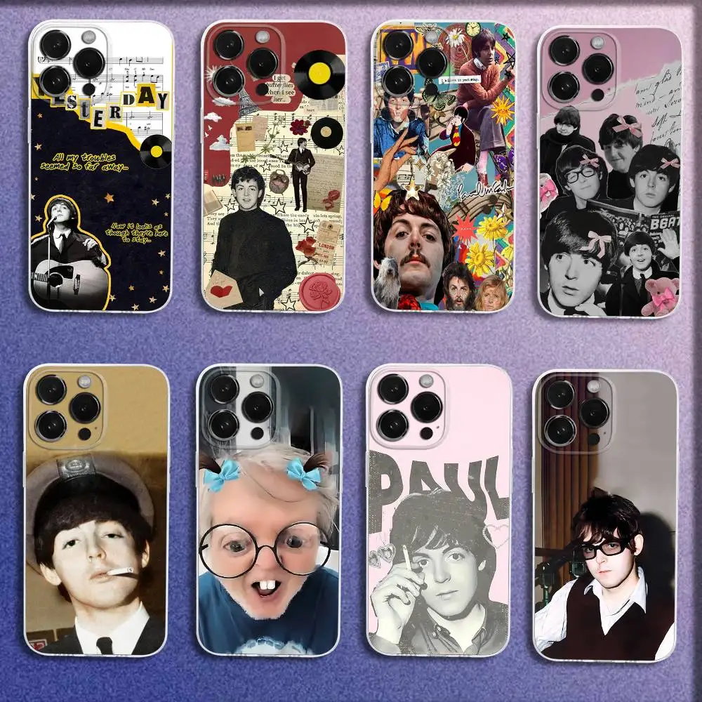 

Singer P-Paul M-McCartney Phone Case For iPhone 16,15,14,13,12,11 Plus,Pro,Max,XR,XS,Plus,E,Mini Transparent Cover