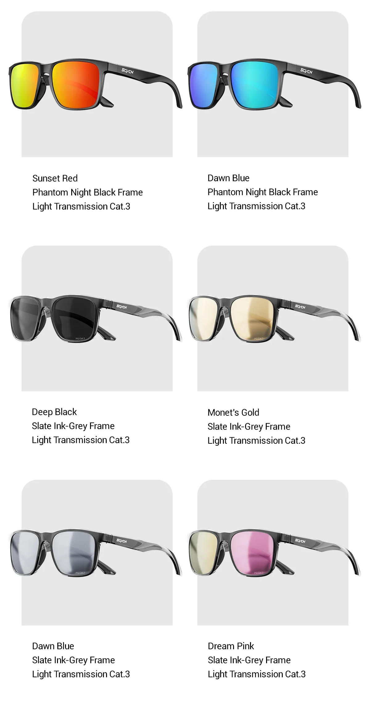 SCVCN Outdoor Polarisierte Sonnenbrille für Strand, Meer, Plattform, Angeln, Radfahren, Herren-Sportbrille, UV400-Schutz, Wassersport-Brille – Detail 18