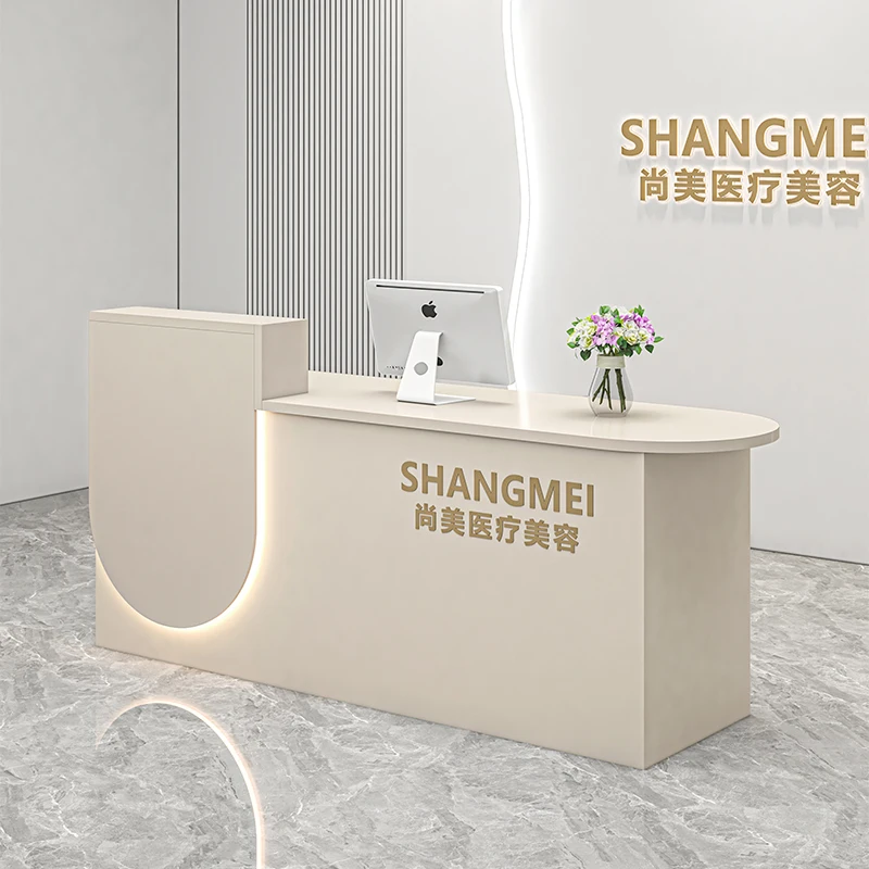

Luxury Church Reception Desk Lectern Conferences Reception Desk Shop Bench Modern Bancone Per Negozio Industrial Furniture