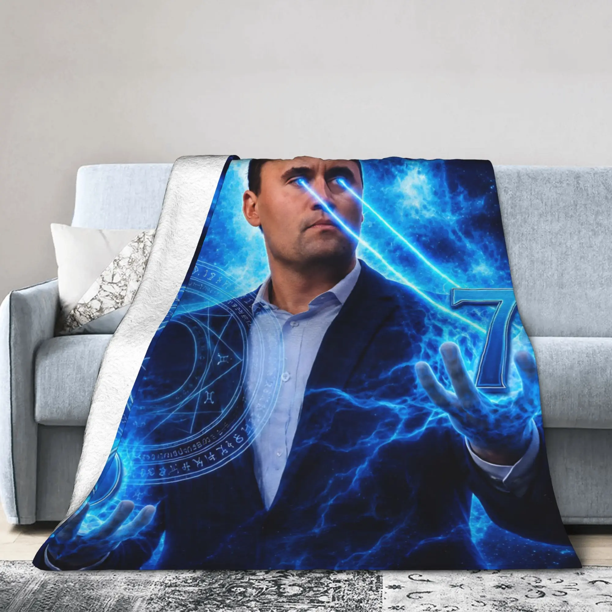 C-Charlie K-kirk Meme Blanket Flannel Summer  Multi-function Ultra-Soft Throw Blankets for Sofa Couch Bedspread