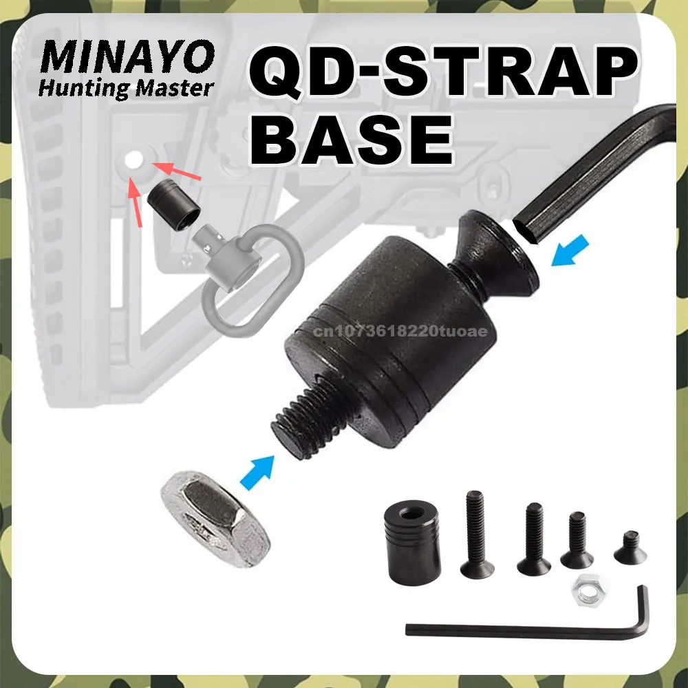 Quick Detach(QD) Swivels Stud Mount Loop Base Adapter Kit with Screws And Nut for MS4 Dual/Single QD Sling GEN2