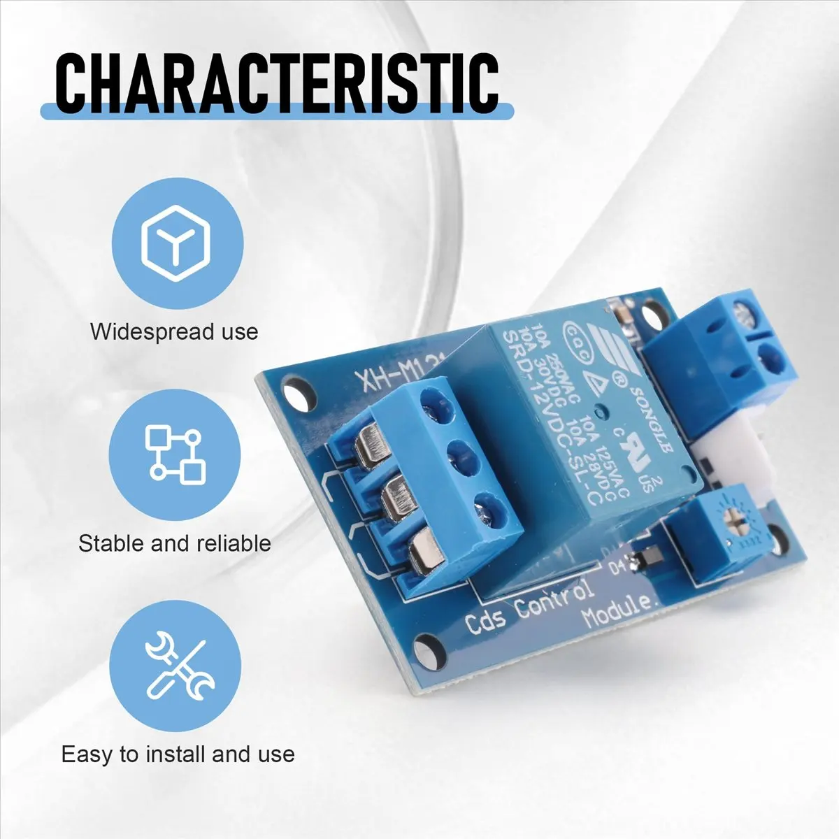 12V Light Control Switch Photoresistor Relay Module Detection Sensor XH-M131-A10G
