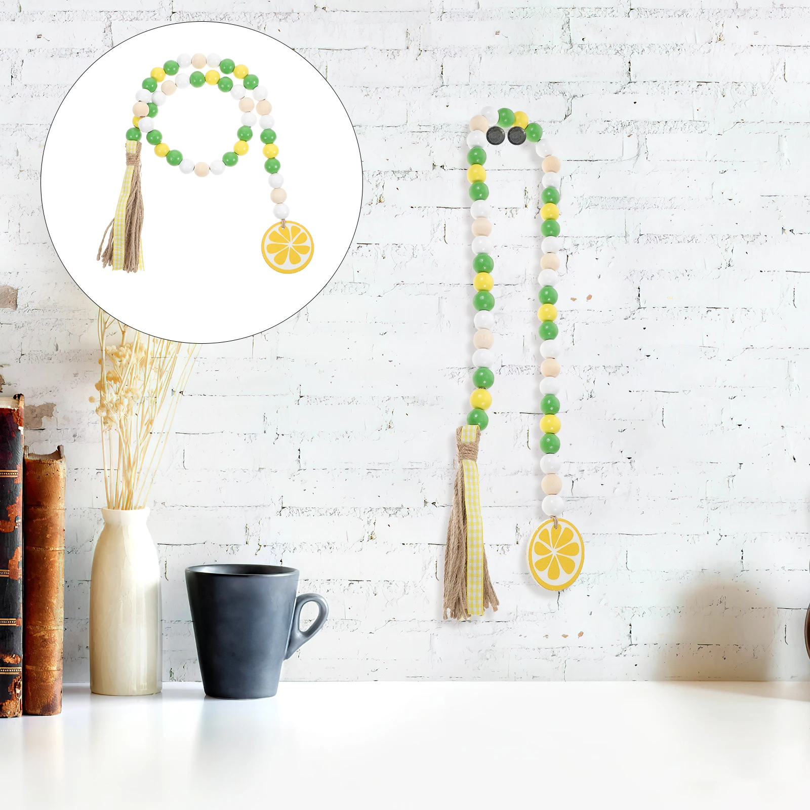 

Lemon Tassel Beads Tassels Hanging Shelf Decor Home Beaded Ornaments Banquet Country