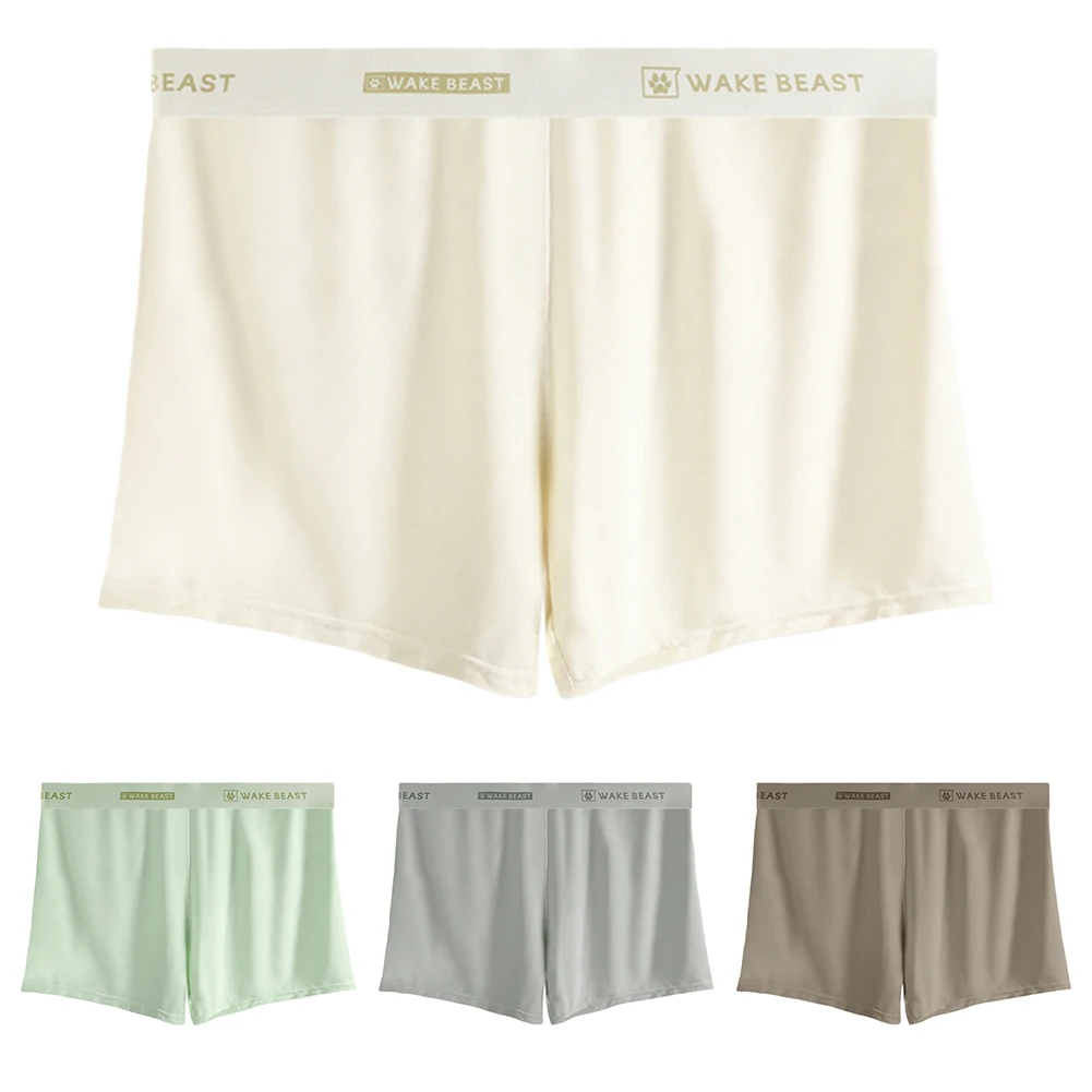 

Мужское нижнее белье из ледяного шелка, шорты-боксеры, удобные мягкие плавки для сна, летние быстросохнущие трусы