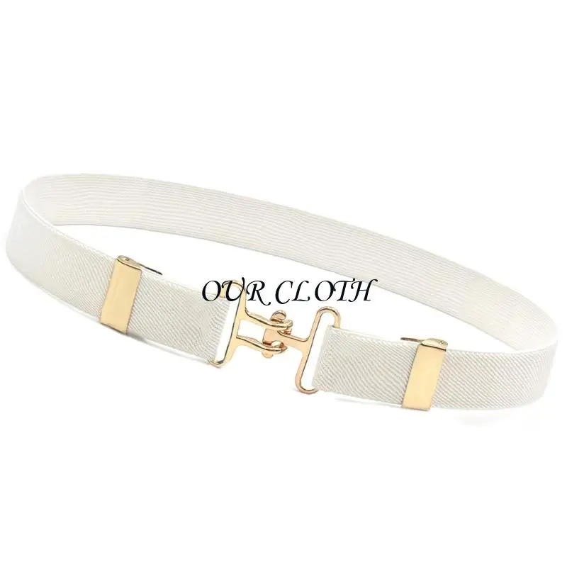 Soft Elastic Kids Belt With Reinforced Buckles Flexible Stretchable Waistband For Equestrian Training Daily Wear Y1AC