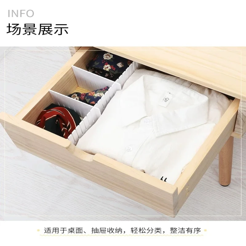 Drawer storage baffle, plastic partition board, partition free combination