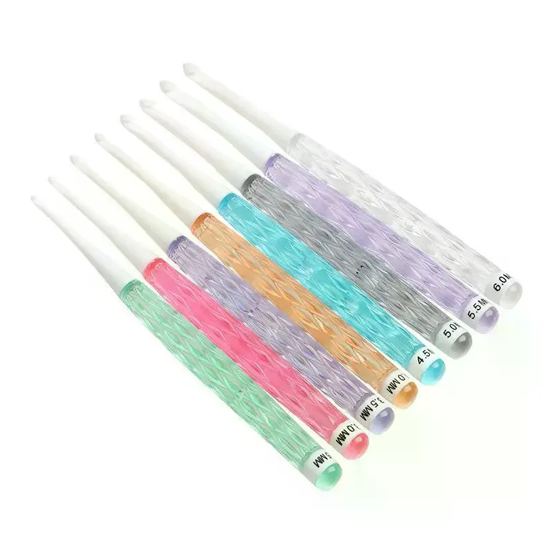1/8Pcs Color Crochet Hook Kit Ergonomic For Beginner DIY Sweater Knitting Tool
