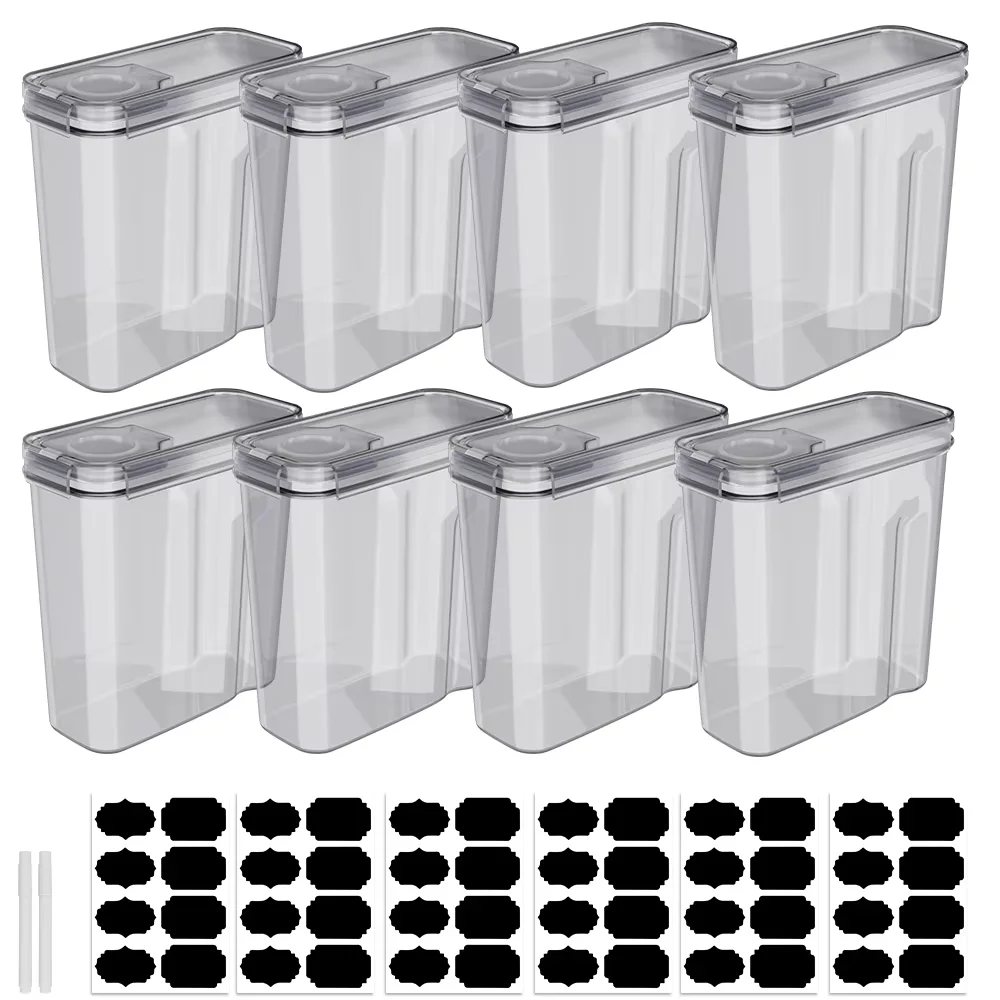 4/8/12 Stück Luftdichte Lebensmittelbehälter mit Deckel Aufbewahrungsgläser Müsli-Spender Küchenorganizer Transparenter Versiegelter Behälter