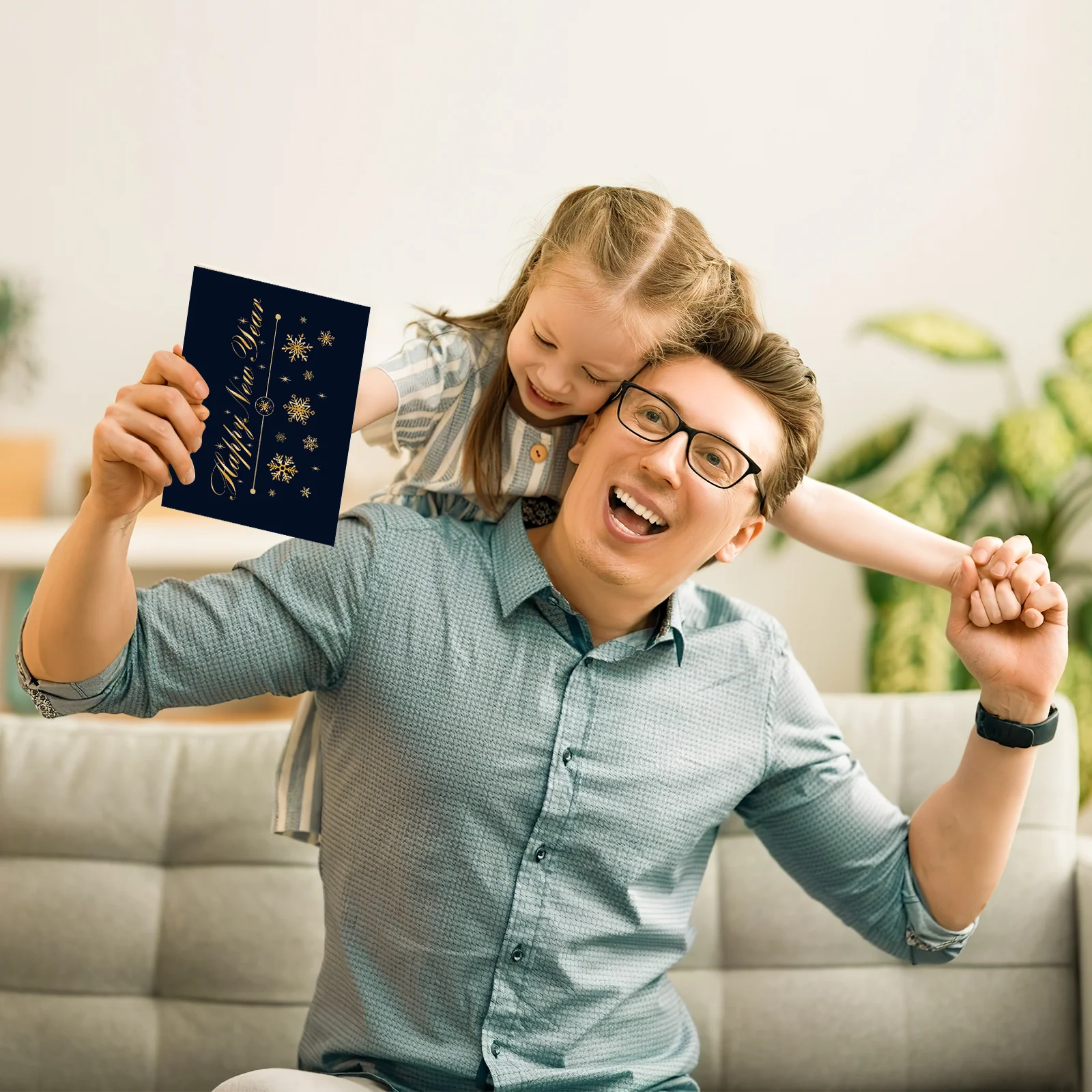 

1 set New Year Cards Blank Greeting Message Cards For Festival Blessing Happy New Year Celebration Envelopes Included Printing