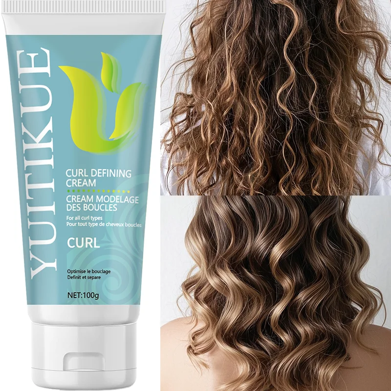 

YUITIKUE curling styling cream, frizz control and moisturizing, shine, suitable for all curl types, enhances elasticity.