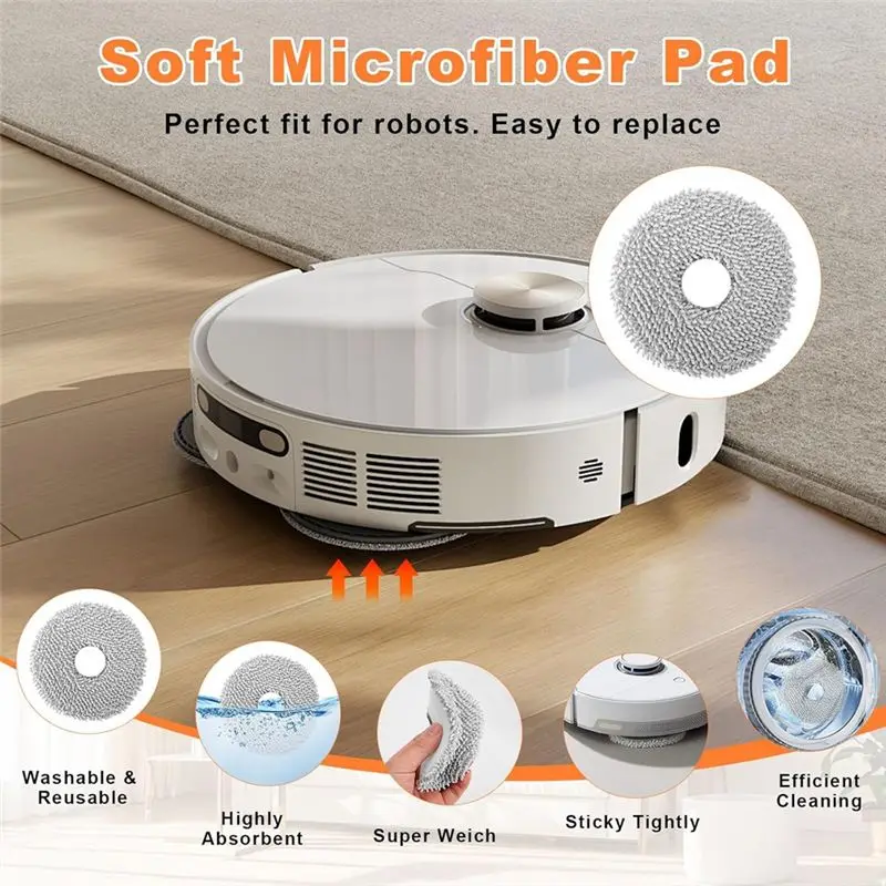 RMWIN-For X20+ Robot Vacuum Cleaner Main Side Brush Hepa Filter Mop Cloth Dust Bags Replacement Parts