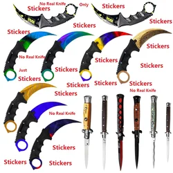 1 Pc New 3D Automatic Switchblade Knife Car Truck Decal Bumper Window Graffiti Stickers!!! Waterproof For Car Or Home Decoration