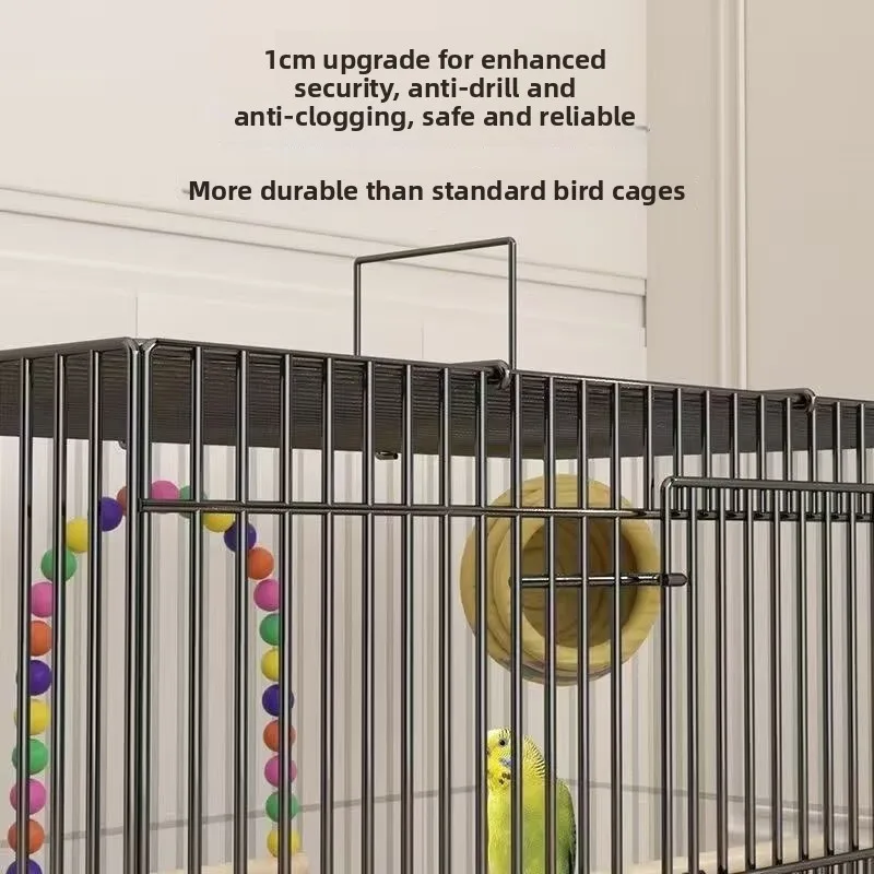 Extra Large Parrot Cage Birdcage with Encryption Reproduction Design Full Set Stacking for Home Use Suitable for Canaries And...
