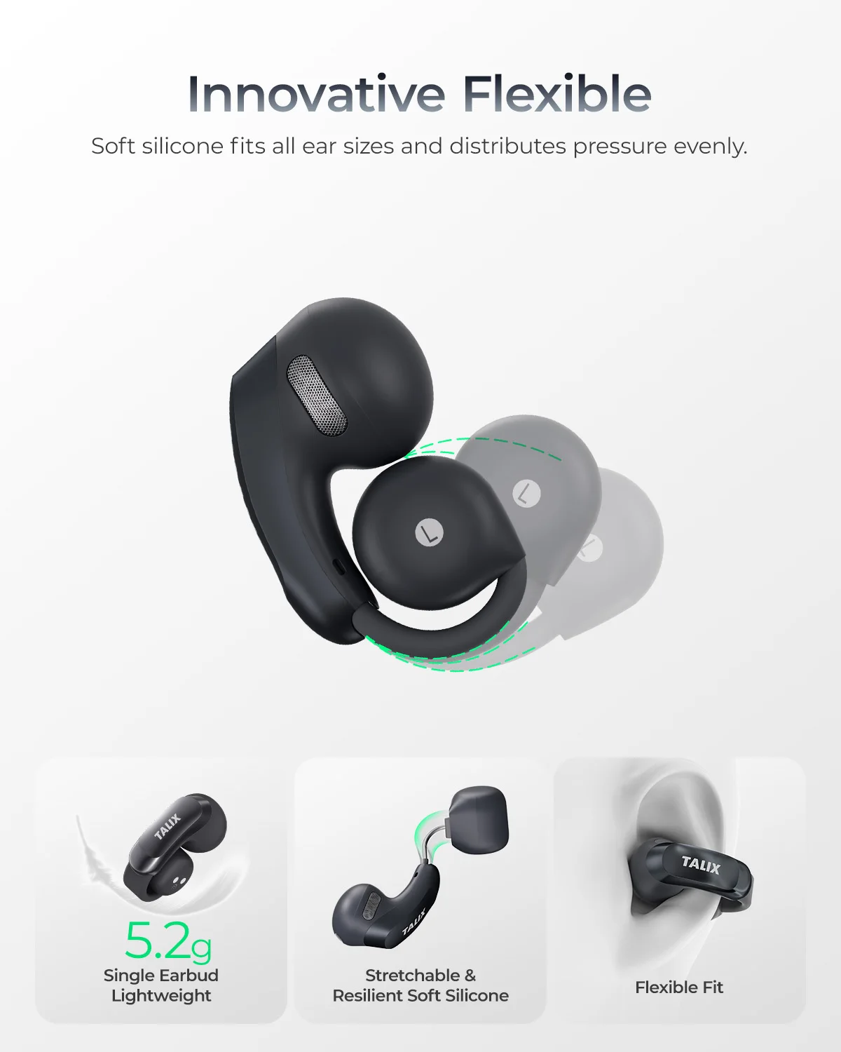 TALIX G1 wireless earbuds fil Bluetooth 5.3 bone conduction headphones nothing earbuds HiFi Sound Quality Waterproof