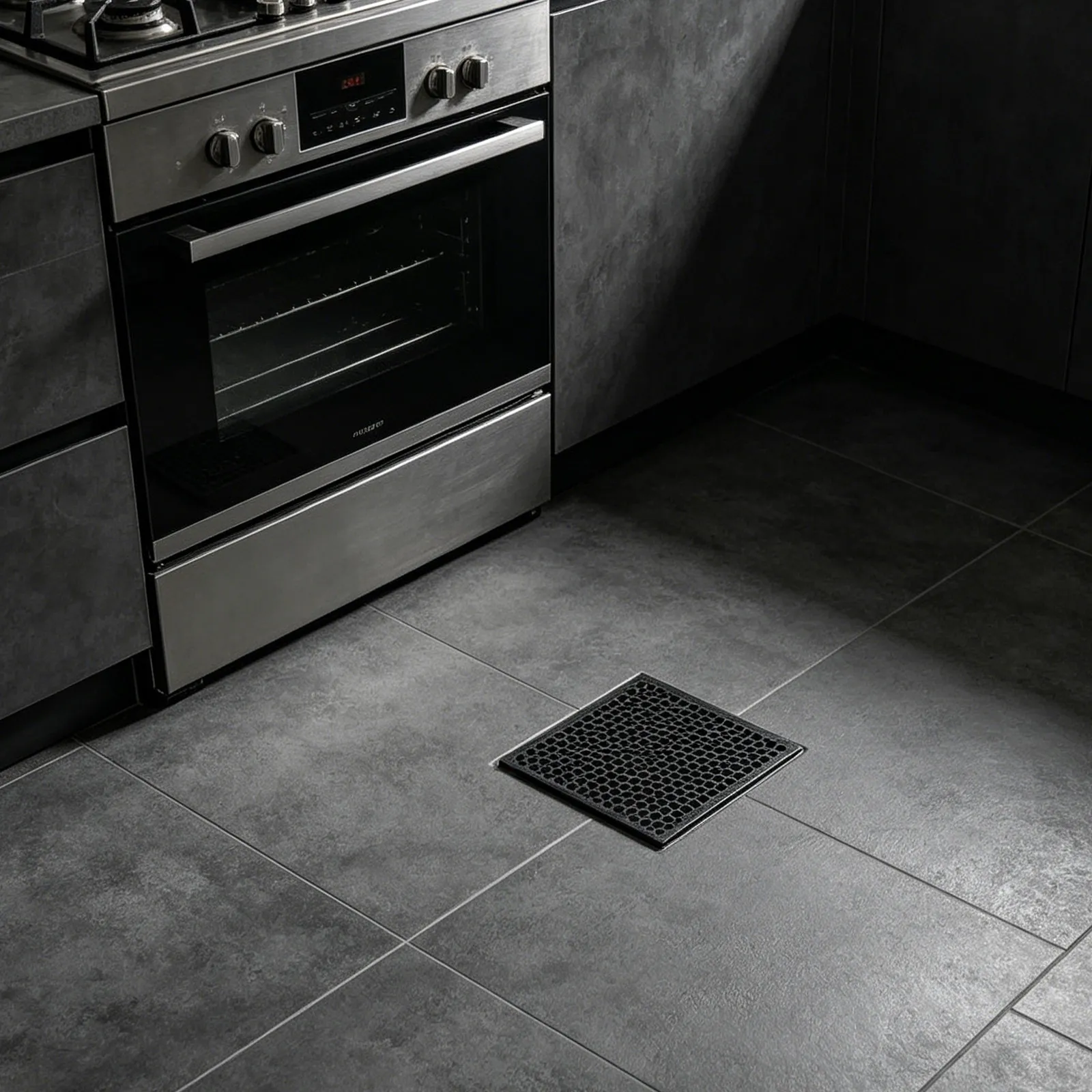 6x6 Inch Square Bathroom Drain Cover, Anti-Clog Shower Floor Grid Hair Catcher, Black Sink Strainer