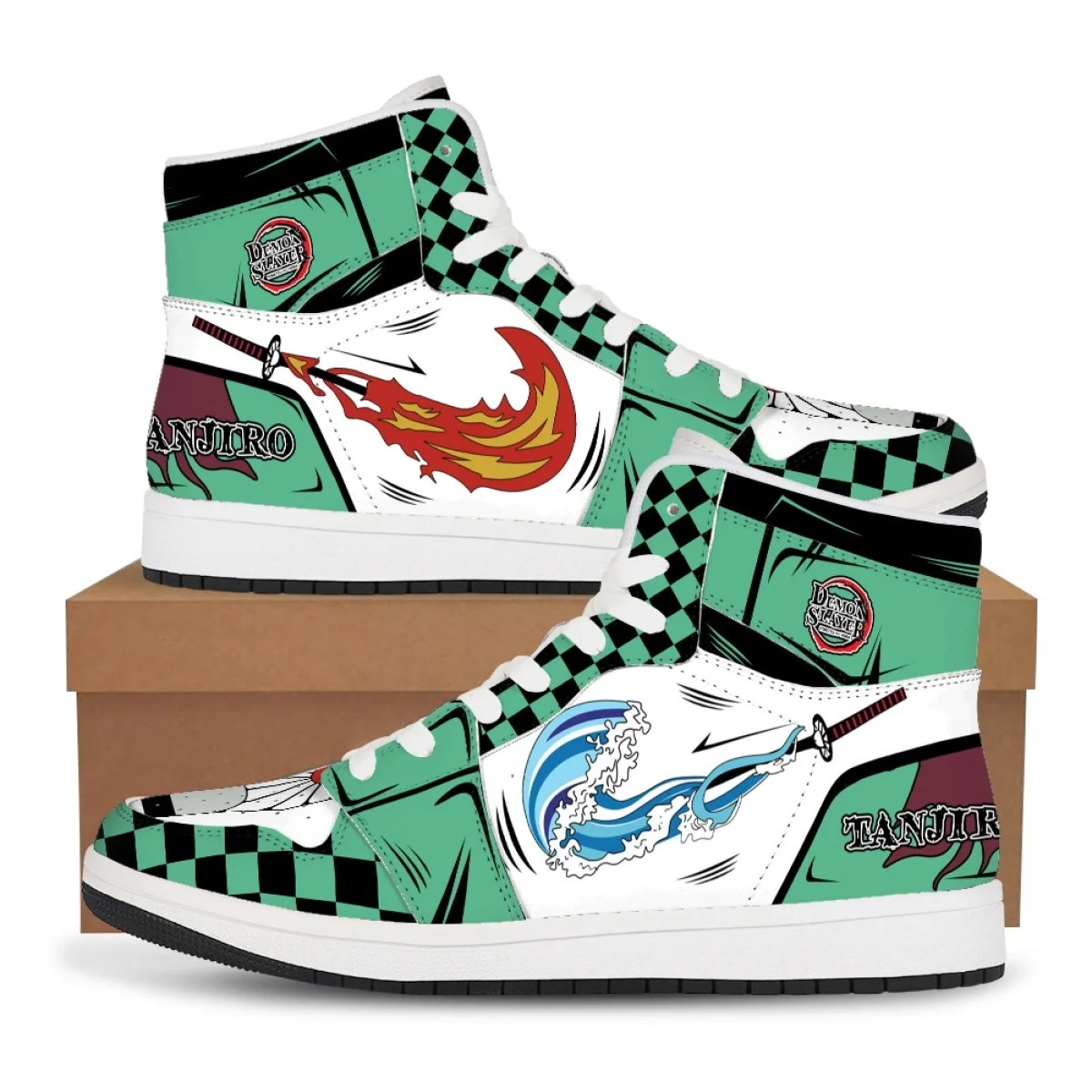 Demon Slayer Corps Sneakers Tanjirou Anime Cosplay Co-branded Basketbalschoenen Mode Herenschoenen Damesschoenen Aanpassen Cadeau