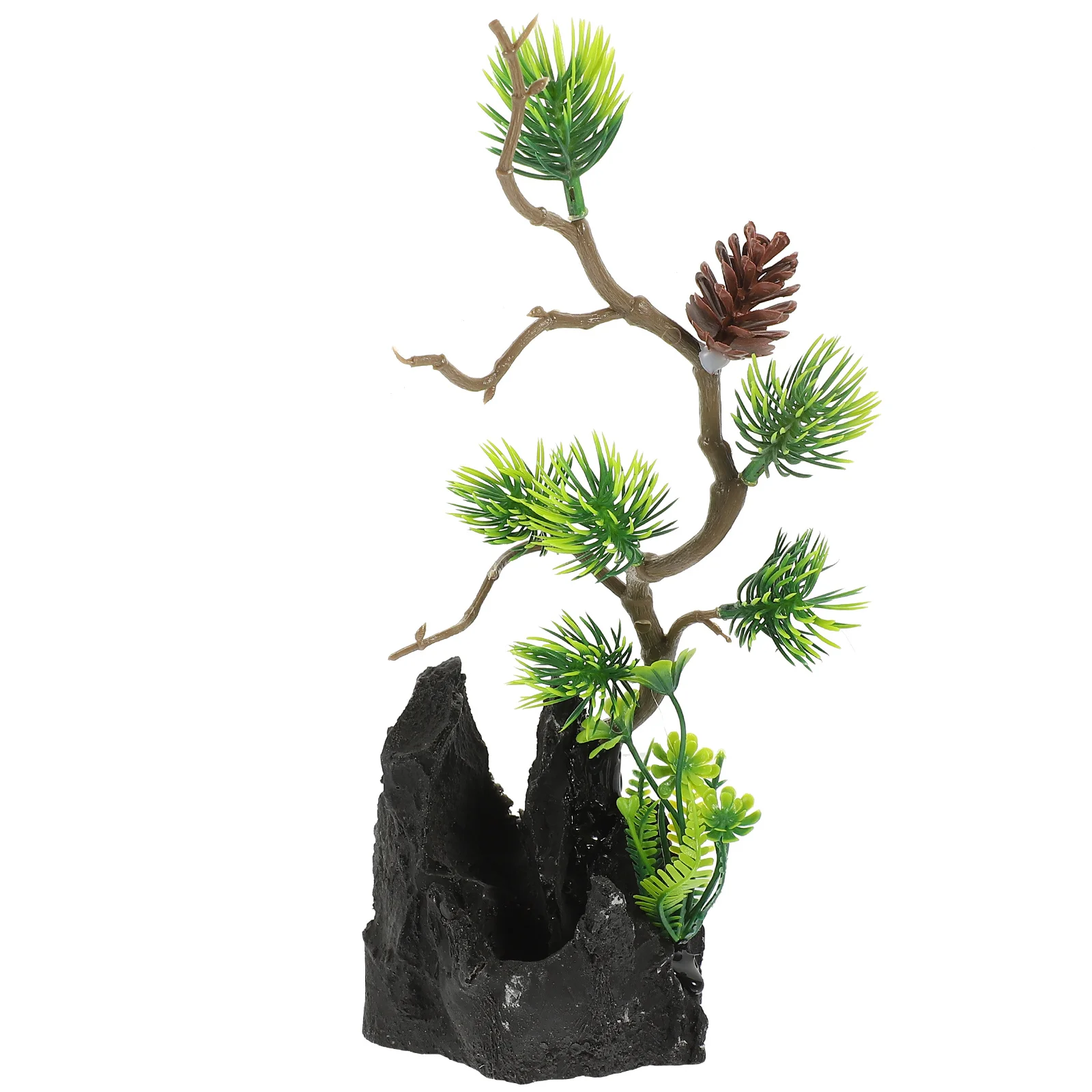 

Dry Ice Fake Mountain Pine Tree Mini Artificial Pine For Sushi Platter Decor Japanese Restaurant Supply Bonsai Ornament Faux