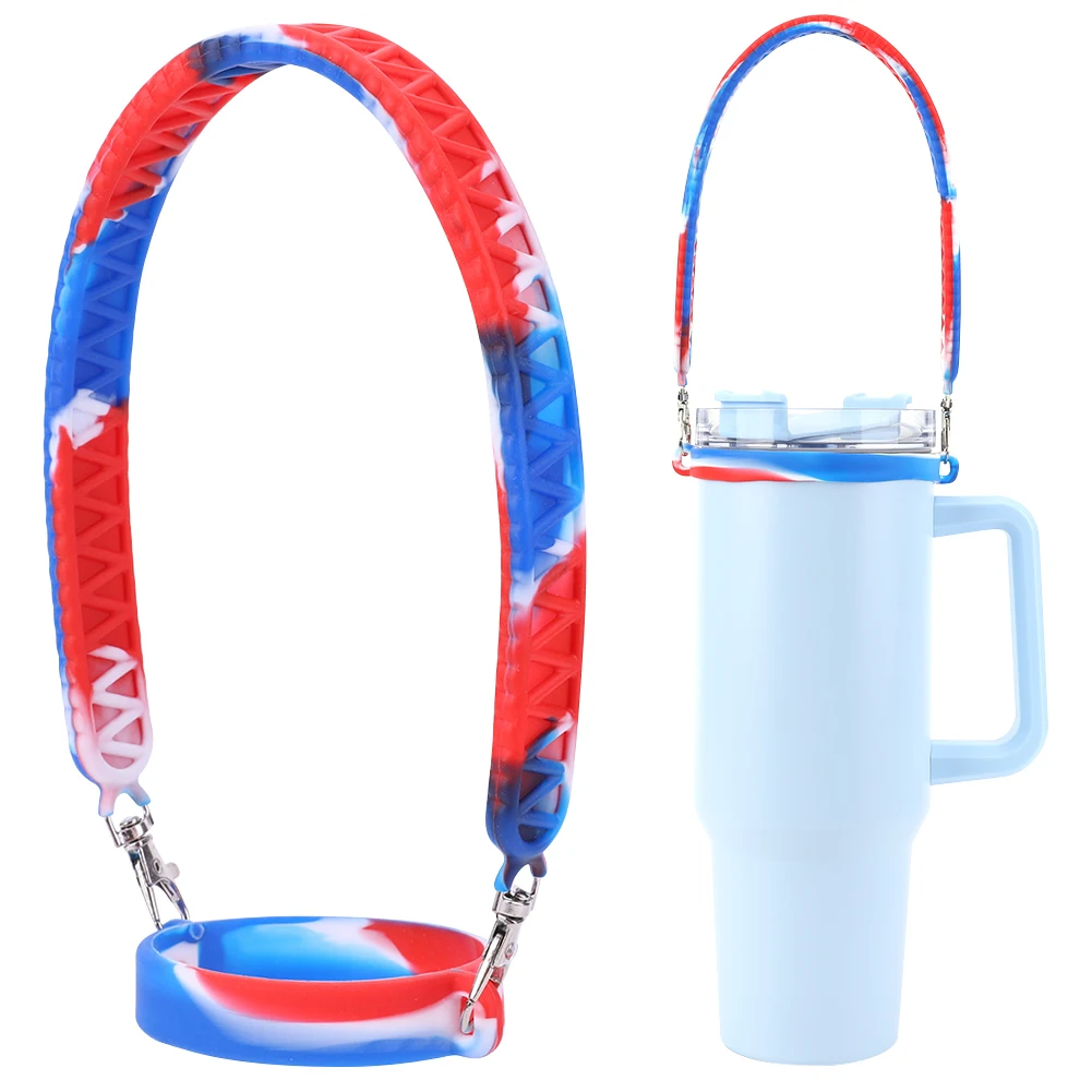 Silicone Water Bottle Handle Fit Most 8-40oz Bottle Water Bottle Strap Water Bottle Carrier for Stanley Cup Accessories