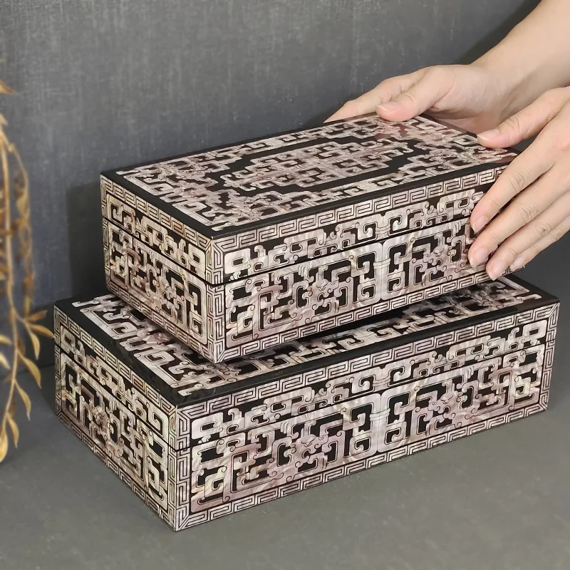 

Деревянная шкатулка для украшений, настольный органайзер для ювелирных изделий, ретро-футляр для драгоценностей, изысканный кейс для мелочей, вместительный контейнер для хранения ожерелий и браслетов