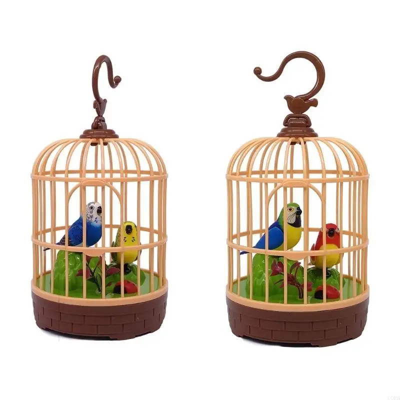CORB Interactive Birdcage Toy Singing Parrot Toy for Children with Realistic Sound