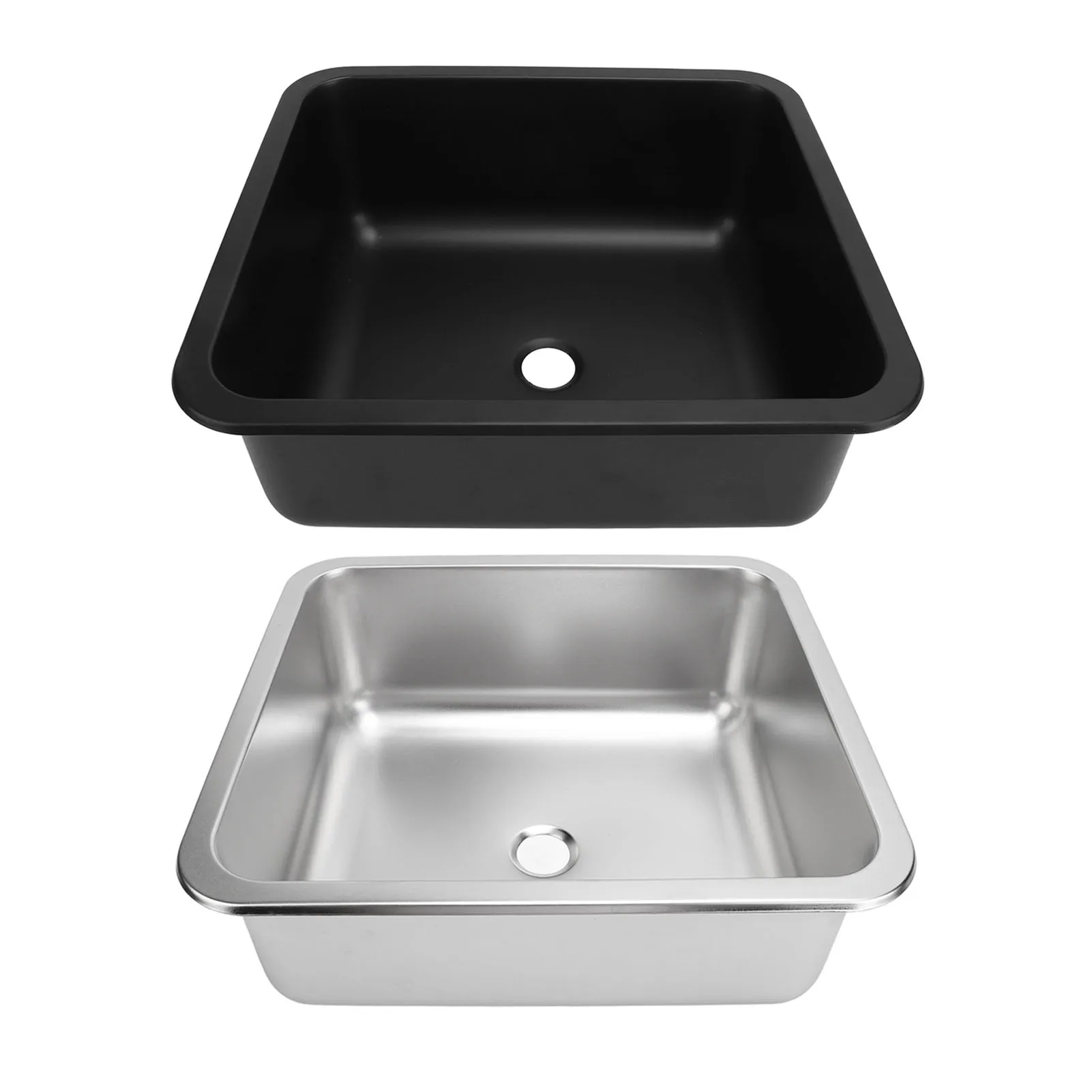 RV Kitchen Sink 16×14.4×12inch Stainless Steel Large Capacity Efficient Drainage Heat Resistant for Caravan Motorhome Boat Yacht