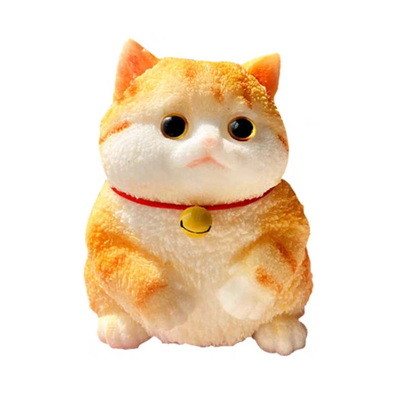 Очаровательная игрушка с медленным отскоком рыжего кота, сжимание глины для снятия стресса, детские подарки и украшения