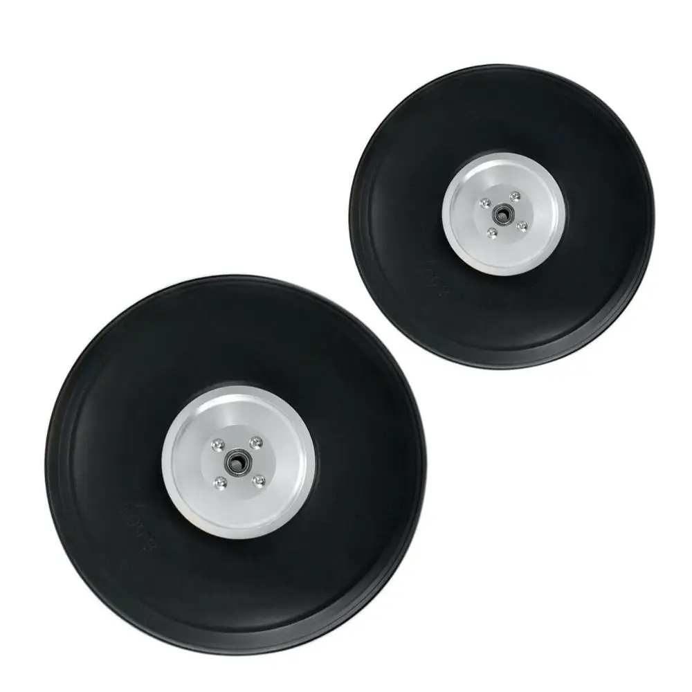 1Pc  NEW Design Aluminum Hub PU Wheels with Bearing 5.5/6/7/8.5 inch Axle for RC Model  Airplane