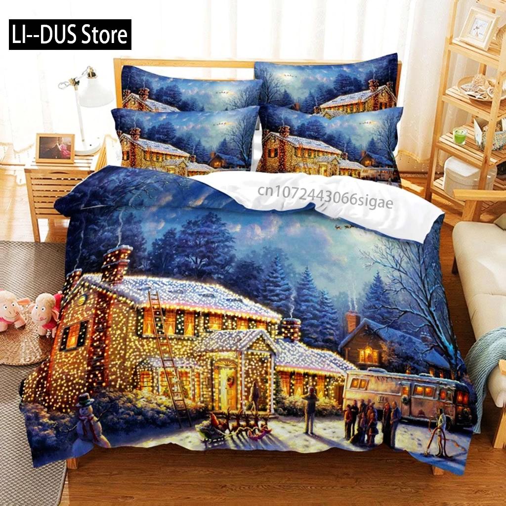 Snow Scene Bedding Set Duvet Cover Sets 3d Bedding Digital Printing Queen Size Bedding Set Fashion Design 5