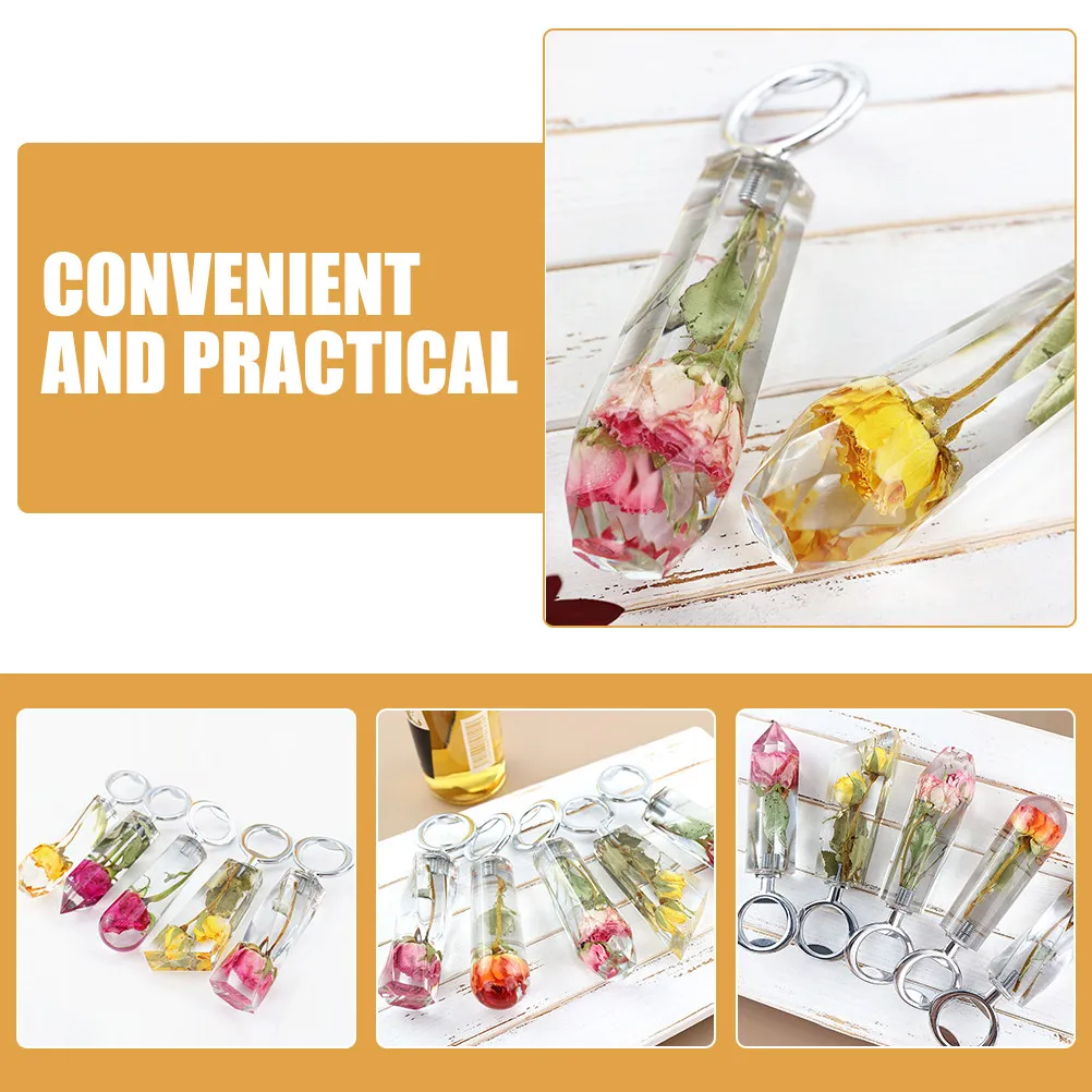 1Set Crystal Resin Bottle Opener Grip Mold Silicone Mold for Resin Casting Bar Bottle Opener Home Bar Accessories