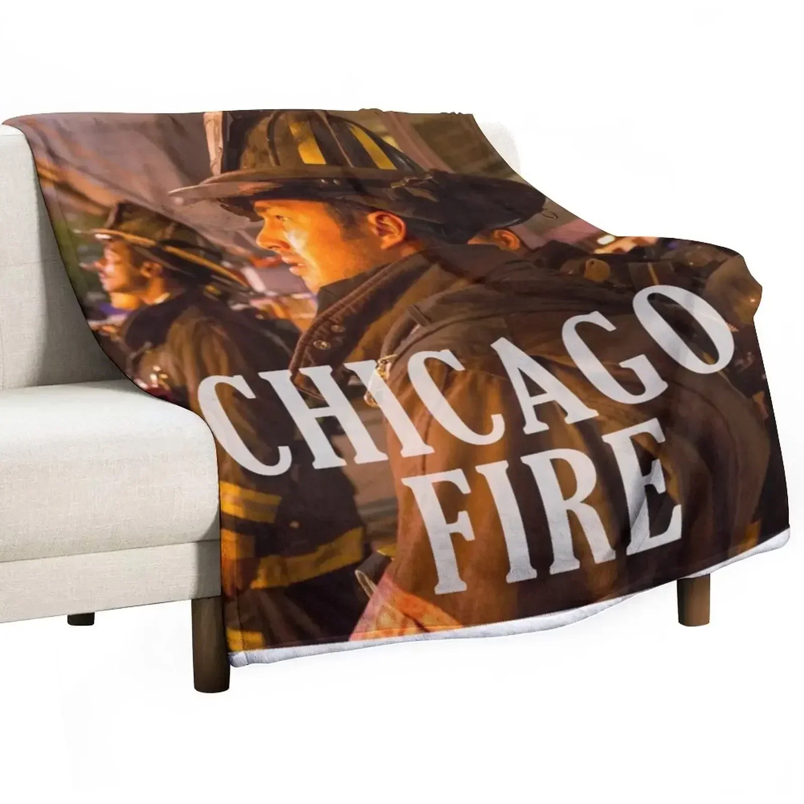 Chicago Fire Fighters Throw Blanket Blankets Sofas Of Decoration Decorative Sofa Hair sofa bed funny gift For Sofa Thin Blankets
