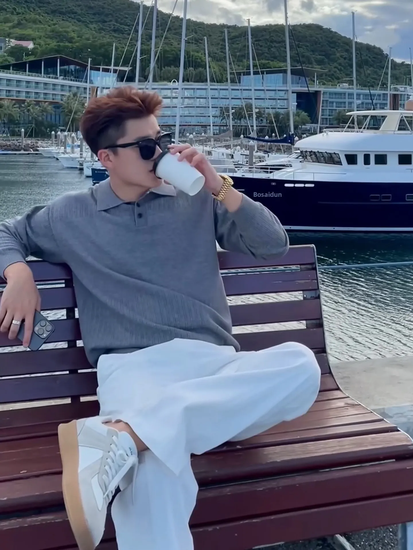 

Мужской серый трикотажный джемпер с воротником для осеннего сезона, повседневный стиль, базовый слой, с длинным рукавом, мягкий, комфортный, из полиэфирного волокна