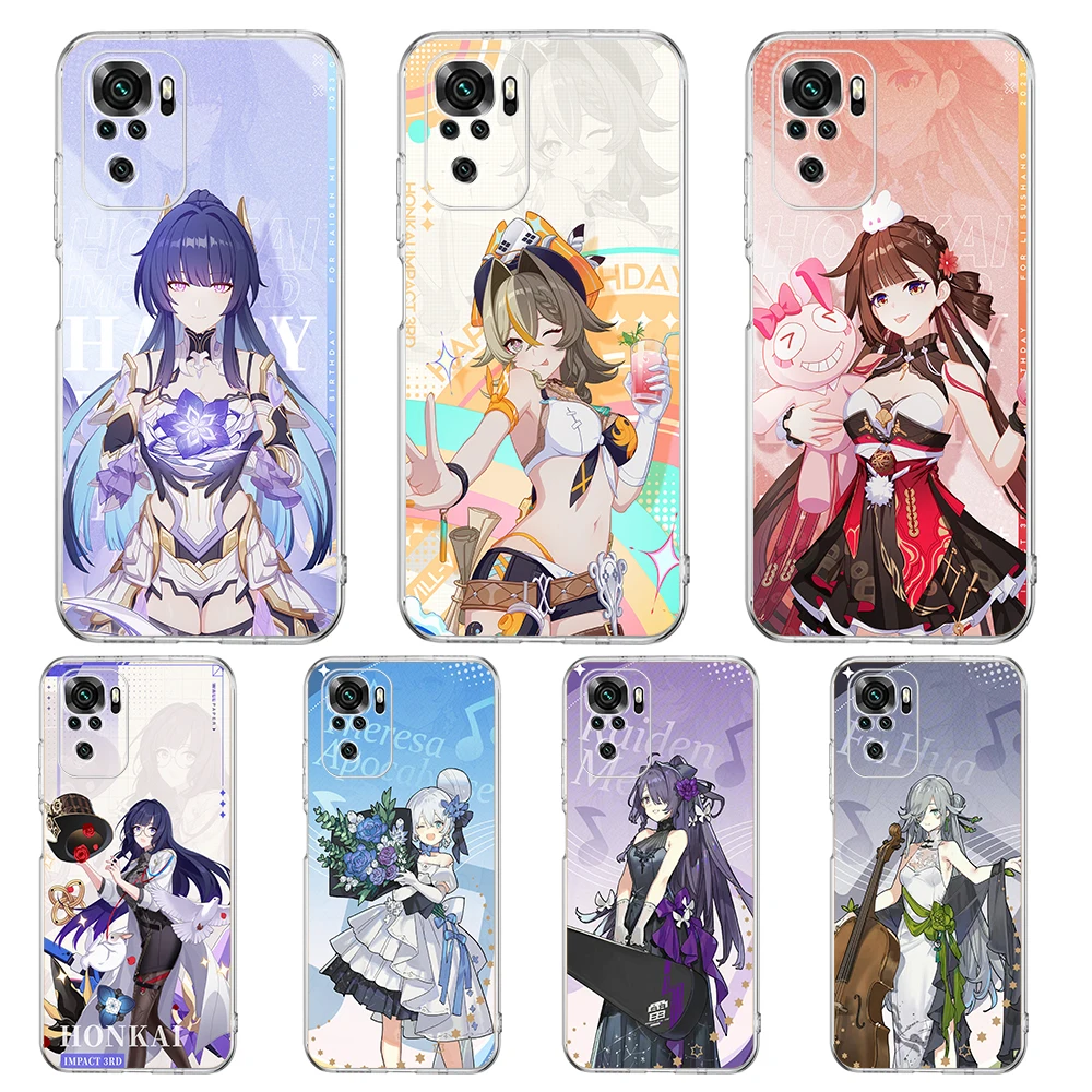 

Honkai Impact 3rd Phone Case For Xiaomi Redmi Note 12 4G 11 10 Pro 5G 10C 10S 9S 9 9T 8T 9C 9A 8 8A 7 K50 K40 Gaming Clear Cover