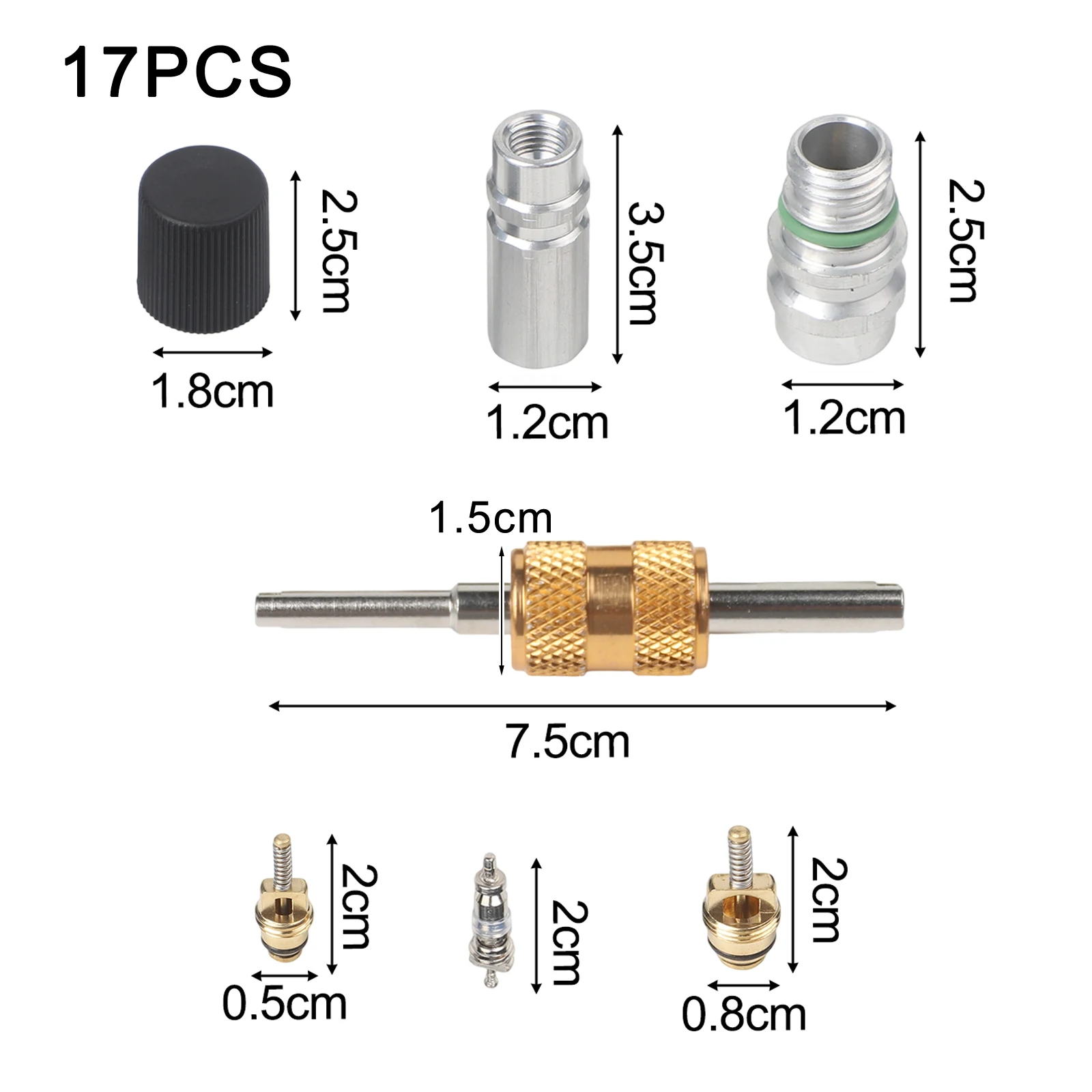 Air Conditioning Repair Leakproof Solution Vehicle Repair Air Conditioning Valve Core Kit Leakproof Valve Essential Tools