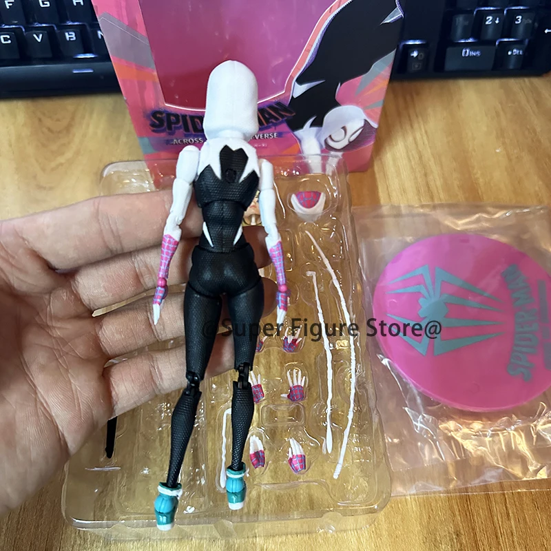 SHF Spider-Gwen عمل الشكل أنيمي الرجل العنكبوت عبر سبايدرفيرس أرقام جمع 13 سنتيمتر سبايدرومان جوين ستايسي نموذج اللعب